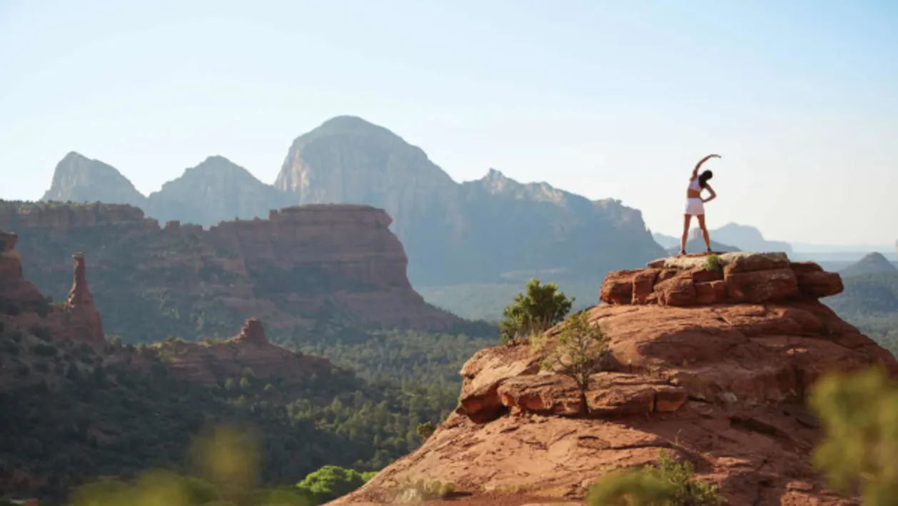 Yoga on the Red Rocks activity at Enchantment Resort